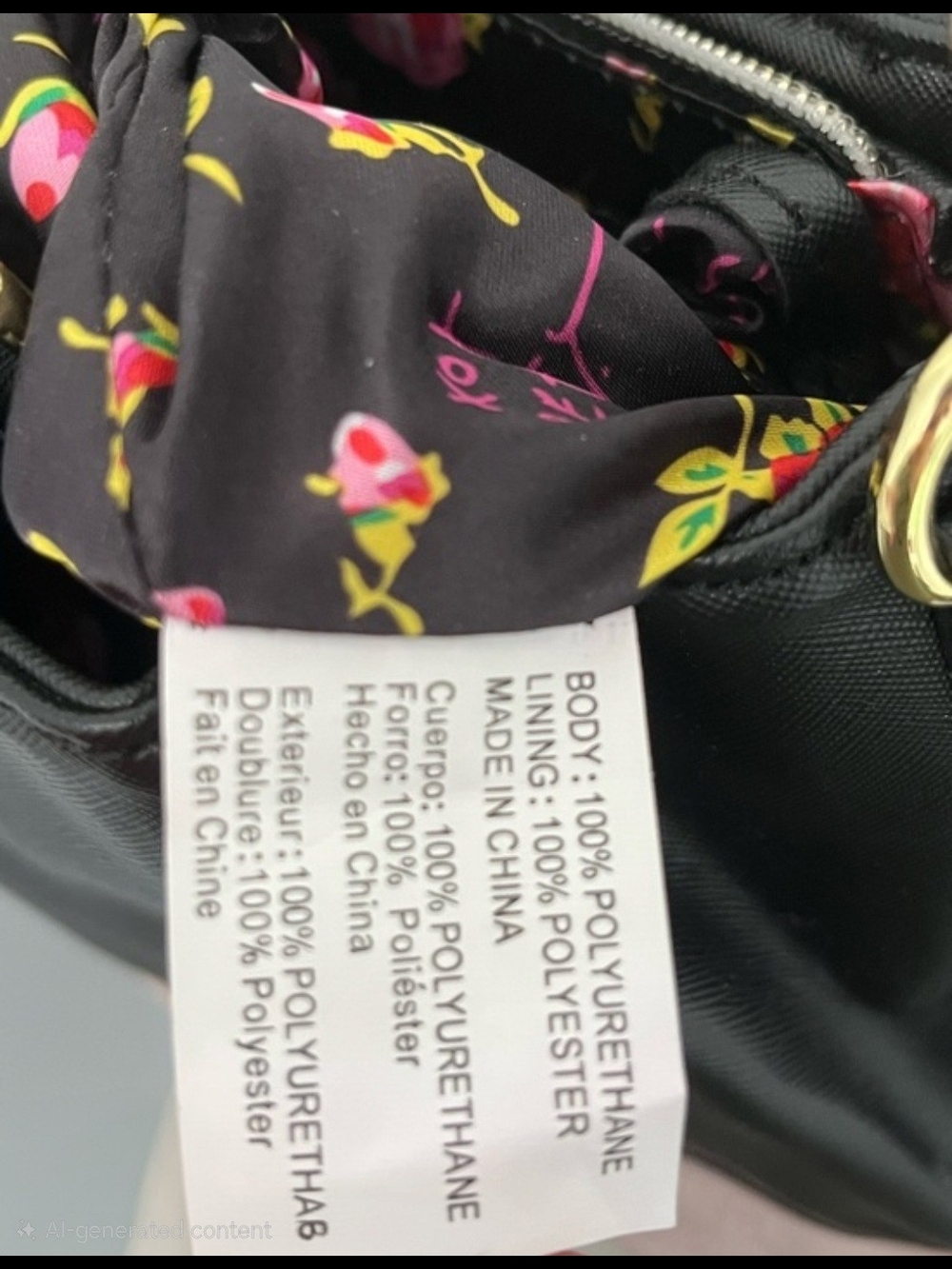 Betsey Johnson Black and Pink Studded Bag - Picture 6 of 12